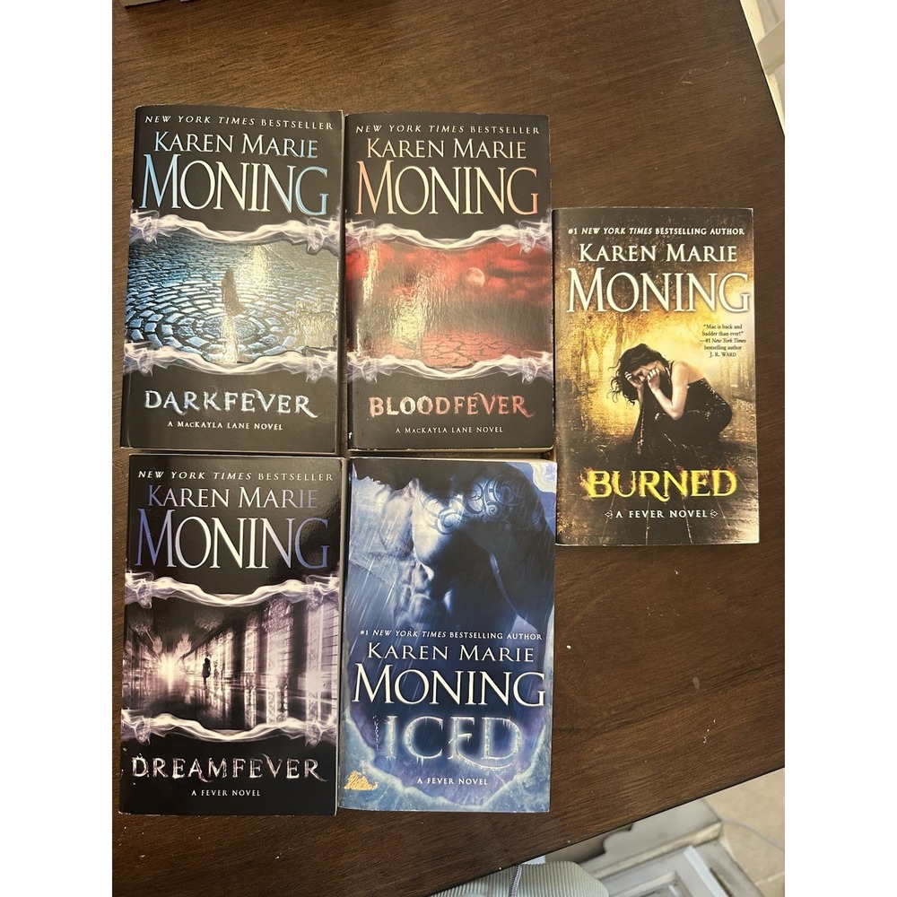 Karen Marie Moning Fever Series Lot of 5 Paperback Books-